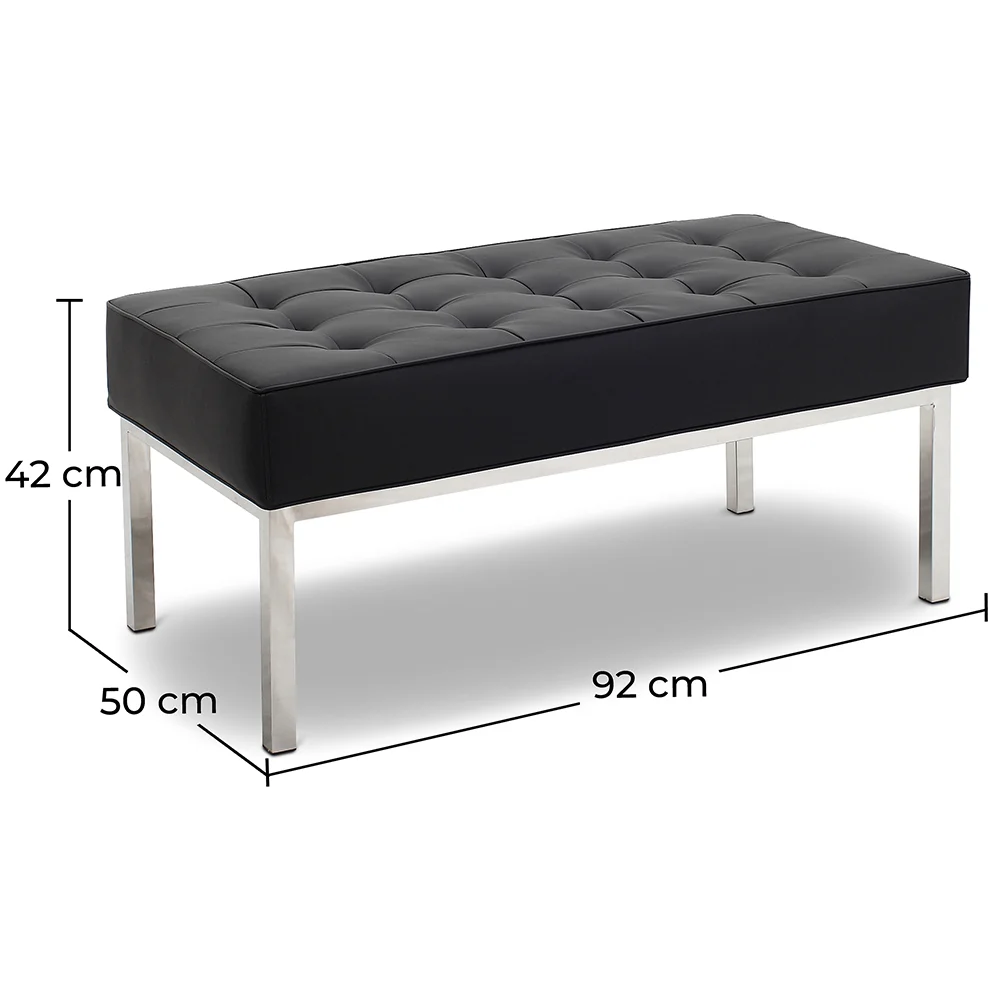 Banc Design - 2 places - Revêtement en cuir - Konel image 10