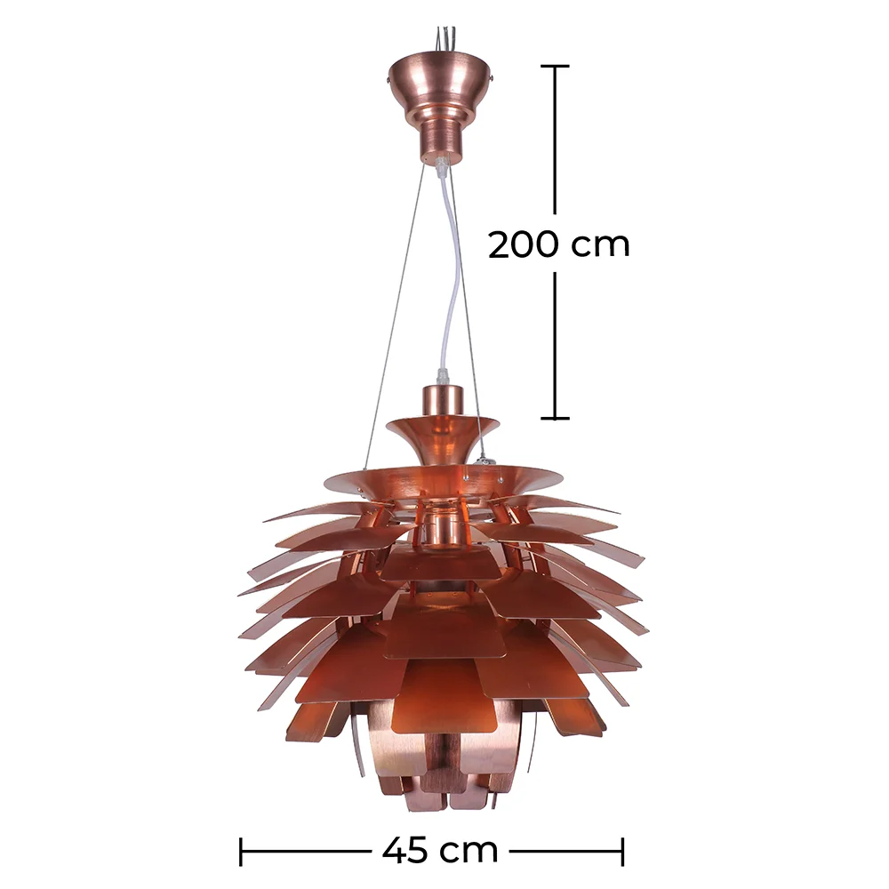  Lampe de plafond en bronze - Petite lampe suspendue au design d'artichaut - Atrich image 10