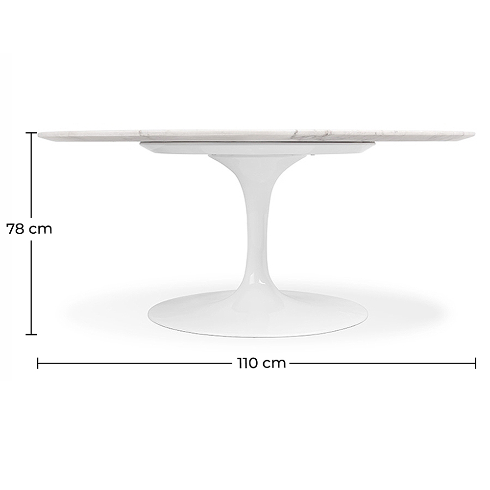 Table à manger ronde - 110 cm - Marbre - Tulip image 10