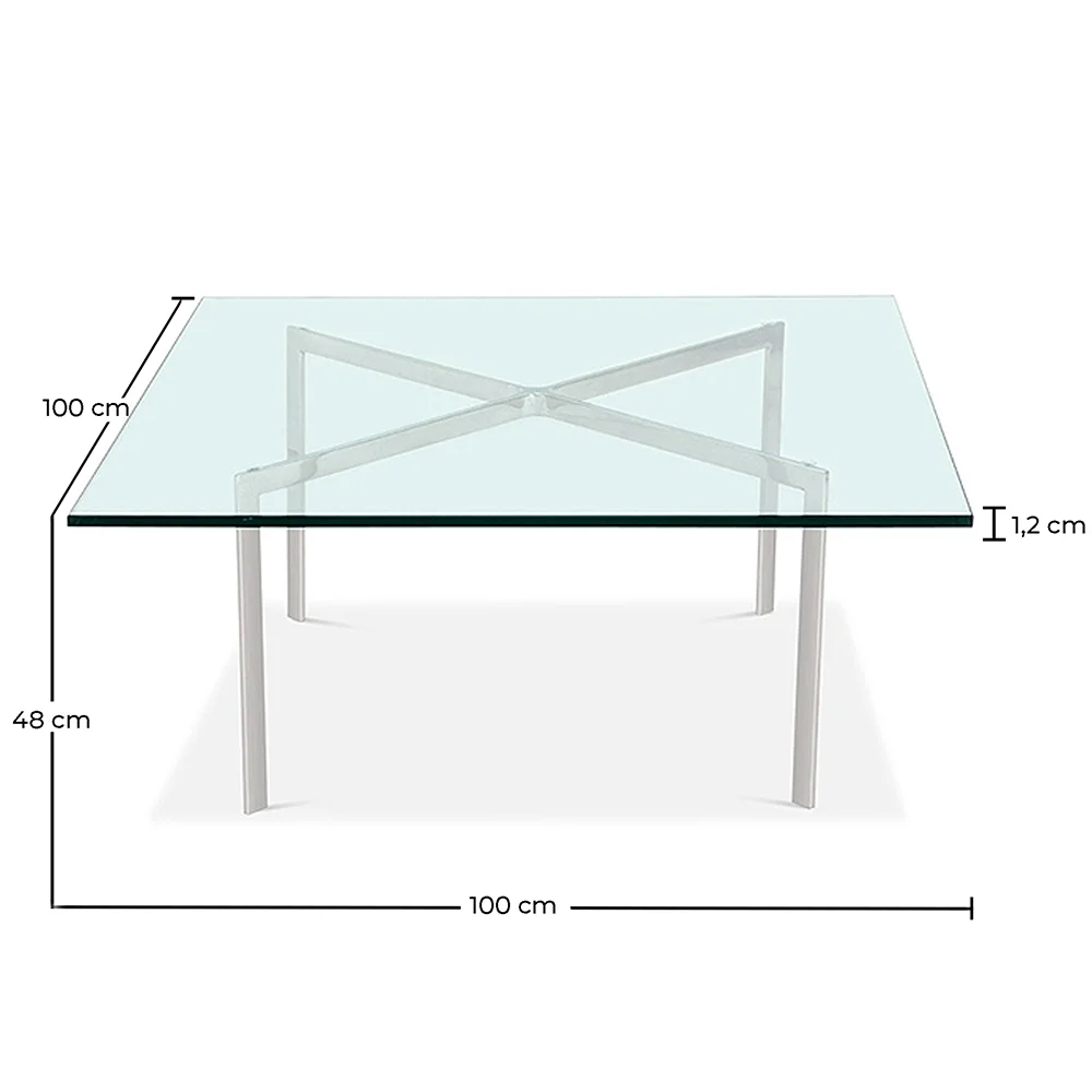 Table basse carrée - Verre - 12mm - Town image 10