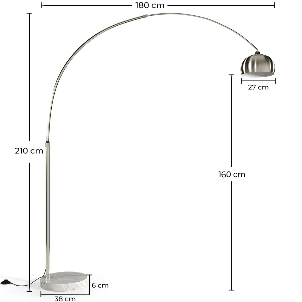 Lampadaire avec Base en Marbre - Lampe de Salon - Bouw image 10