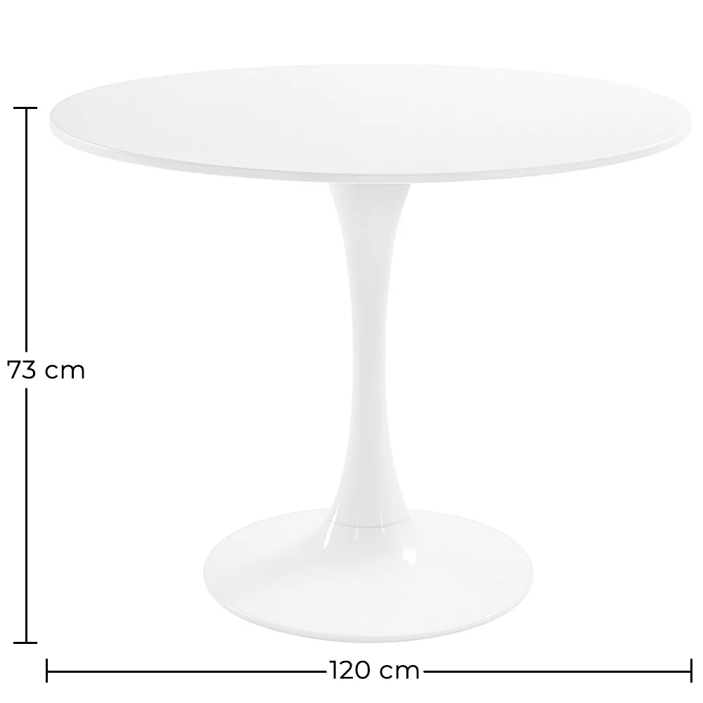 Table à Manger Ronde - 120 cm - Tulip image 10