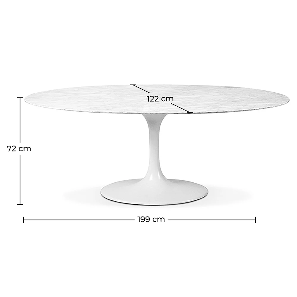 Table à manger ovale en marbre - Tulip image 10