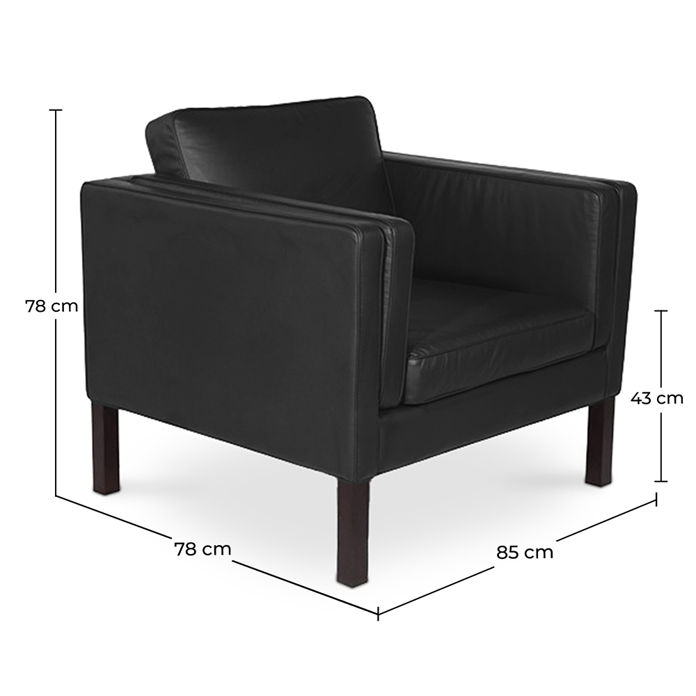 Fauteuil avec accoudoir - Revêtu de cuir - Betzalel image 10