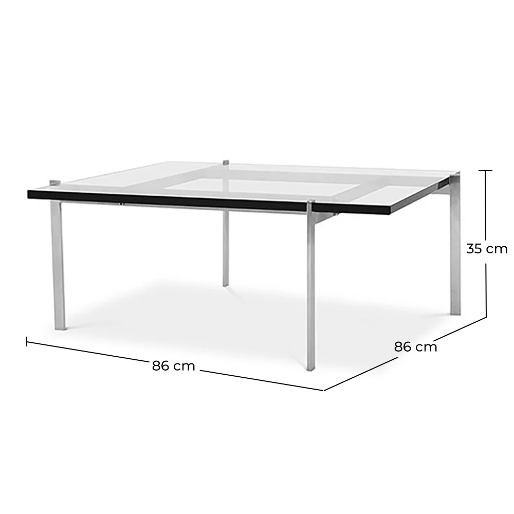 Table basse carrée - Verre - 15mm - Billo image 10