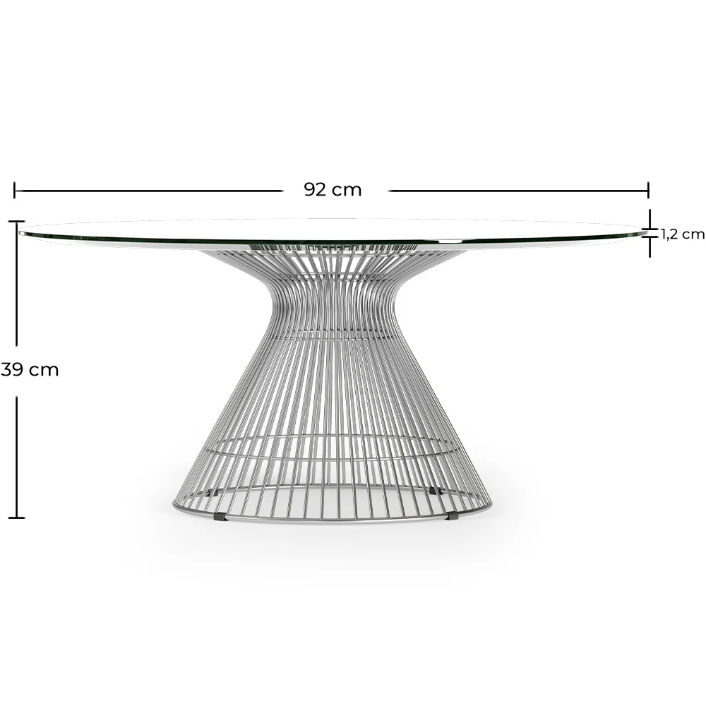 Table basse ronde - Design en verre - Barrel image 10