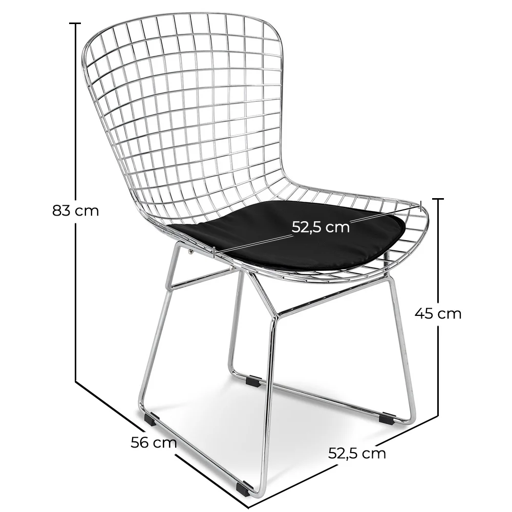 Chaise de salle à manger en acier - Grid Design - Lived image 10