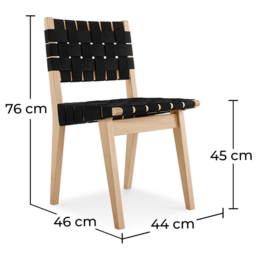 Chaise de salle à manger en bois et tissu - Sinny image 10