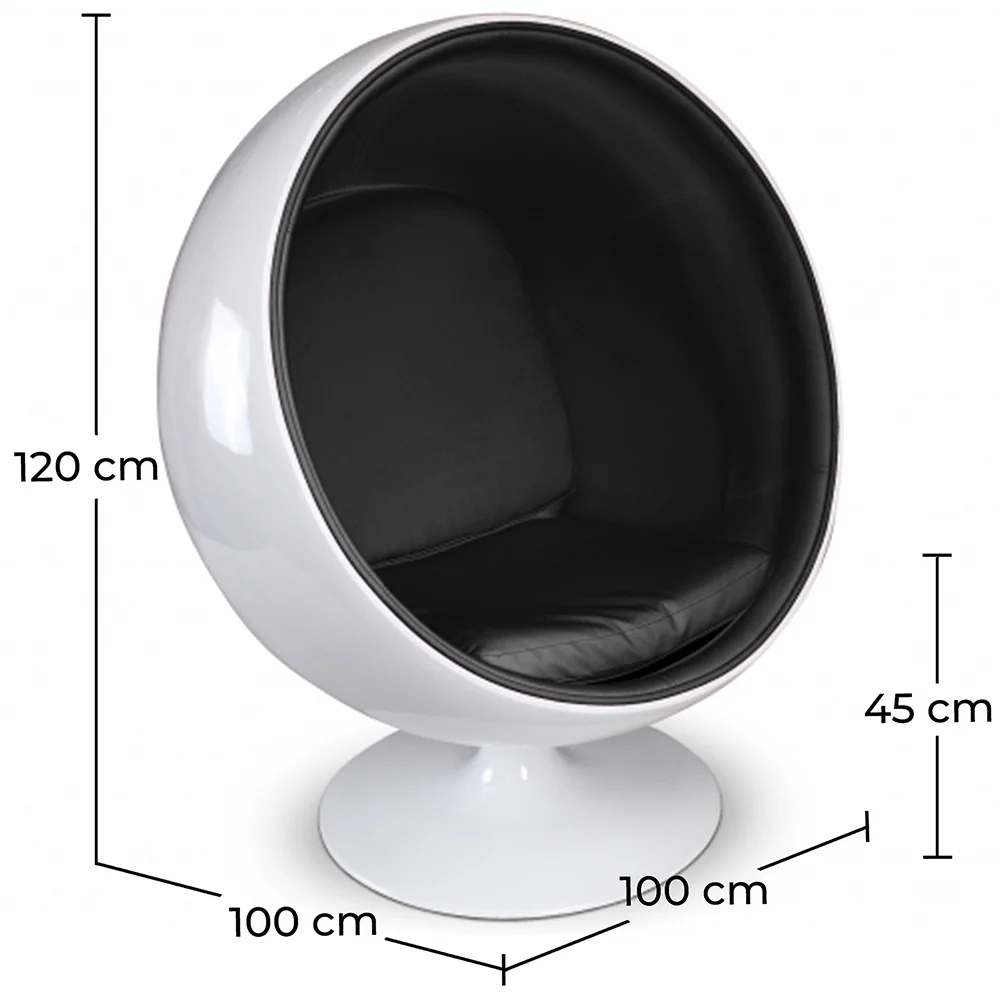 Fauteuil Design Boule - Revêtu de Similicuir - Batton image 10