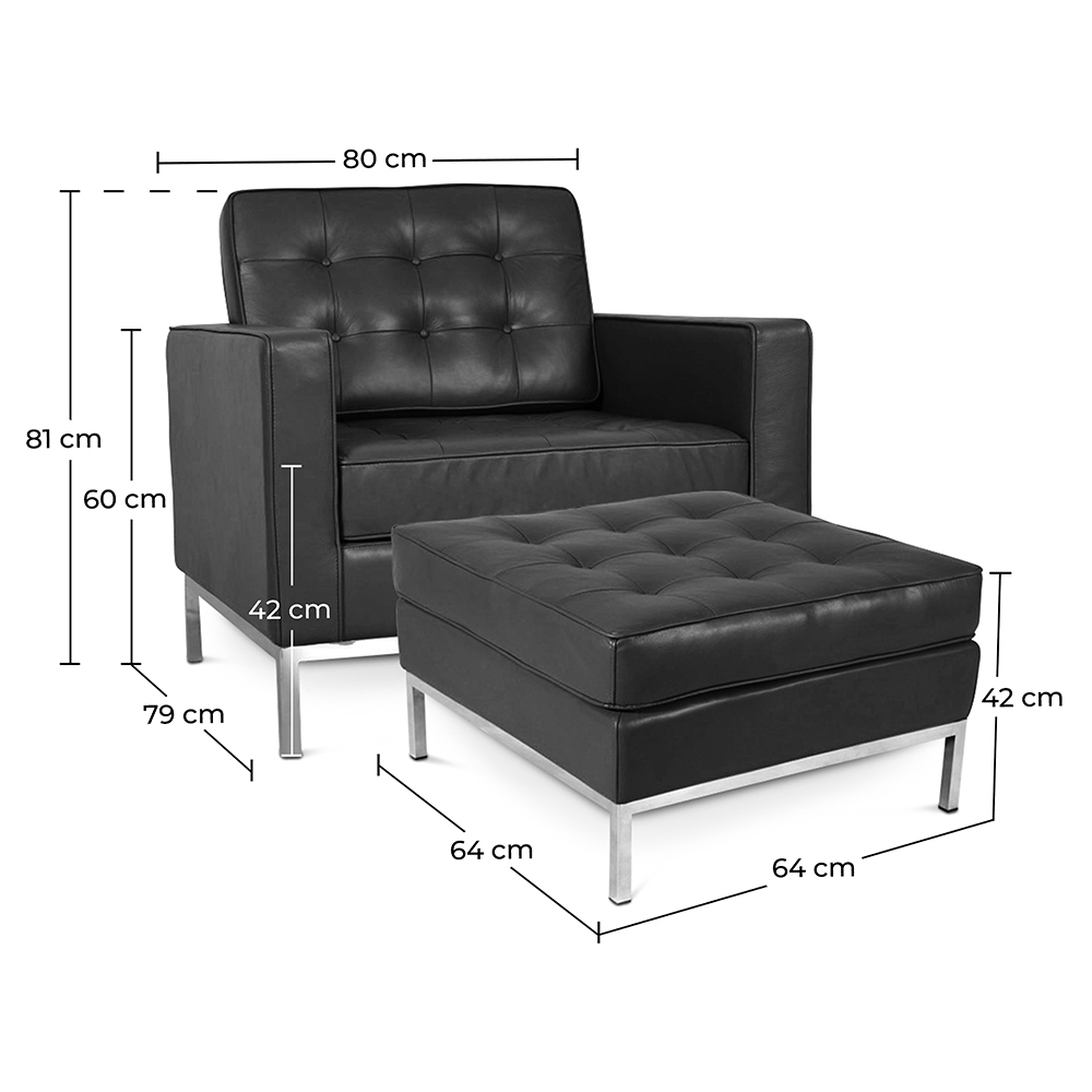 Fauteuil Design avec Repose-Pieds - Revêtement en Similicuir - Konel image 10