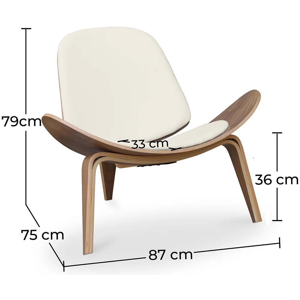 Fauteuil design - Fauteuil scandinave - Revêtement en similicuir - Lucy image 10