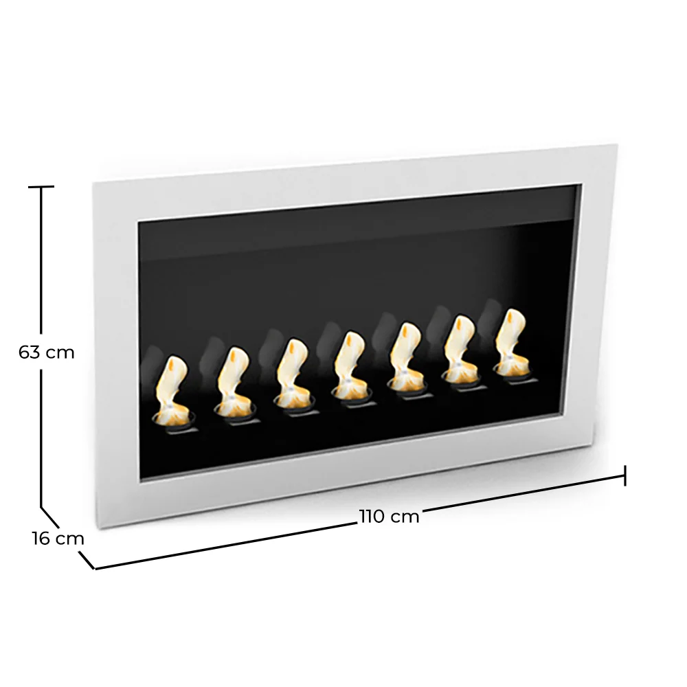 Cheminée bio éthanol murale contemporaine blanche - VPF-FD50-WHITE image 10