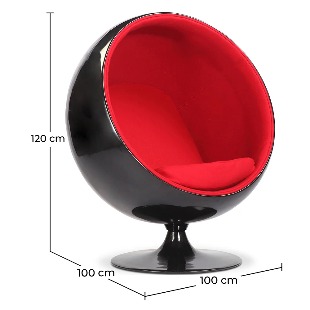Fauteuil design boule - Revêtu de tissu - Baller image 10