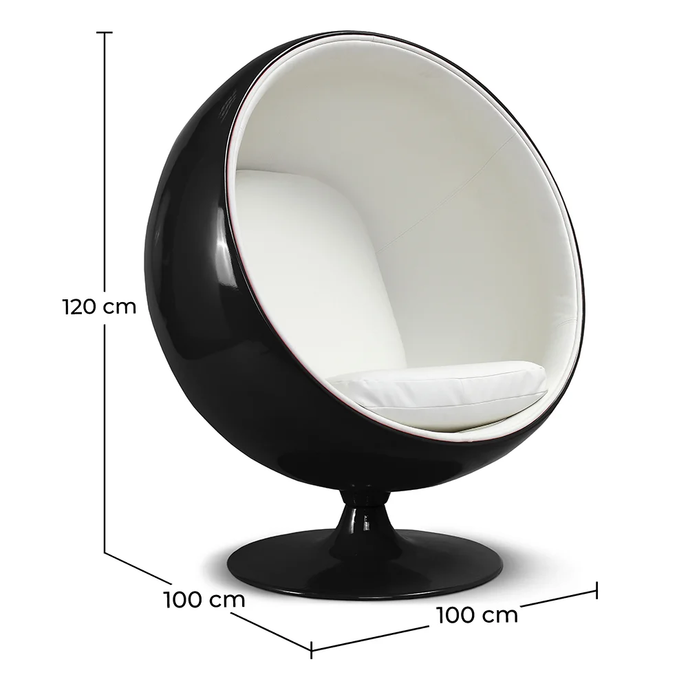Fauteuil design boule - Revêtu de similicuir - Baller image 10