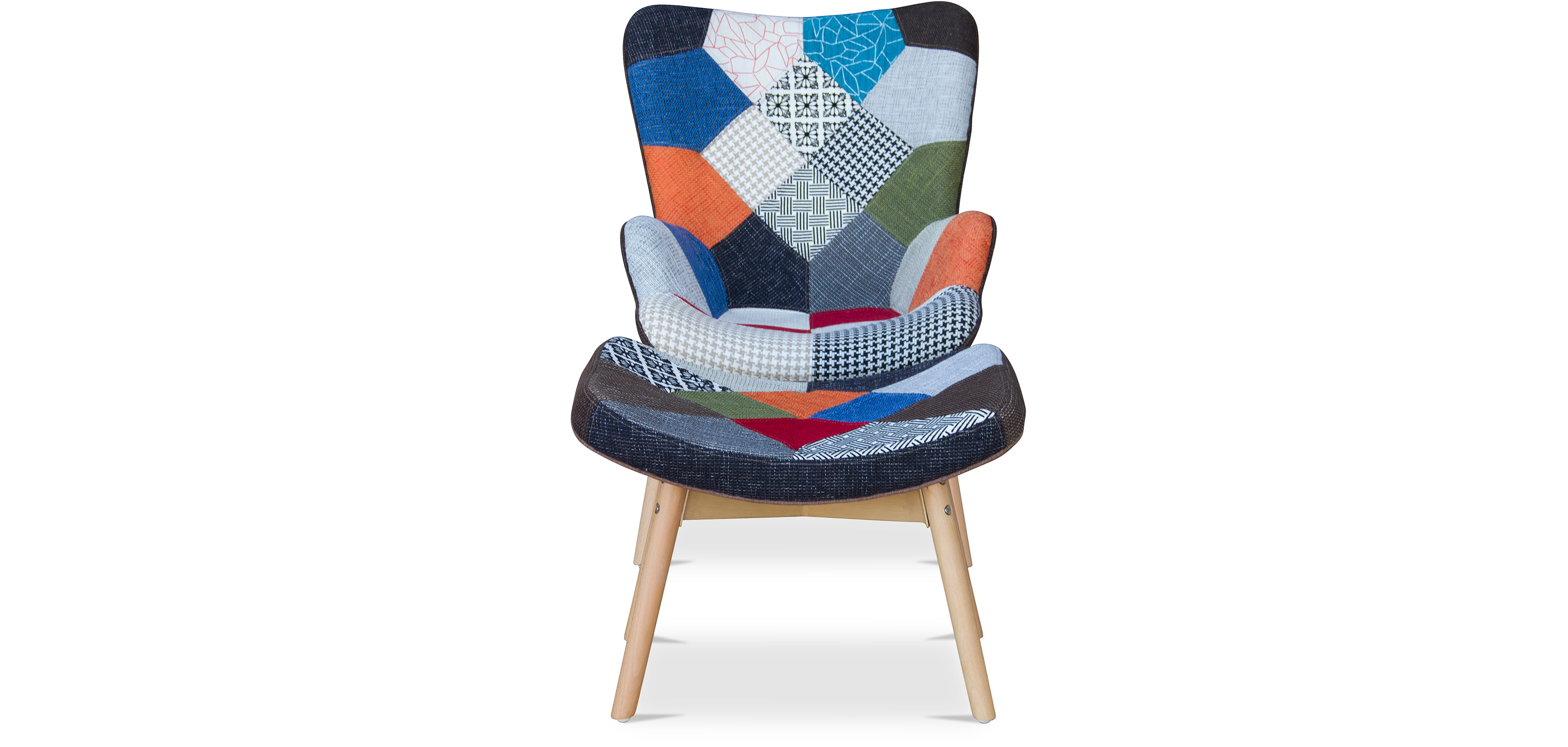 fauteuil avec repose pieds contour patchwork design scandinave grant featherston style - Fauteuil Scandinave Avec Repose Pied fauteuil avec repose pieds contour patchwork design scandinave grant featherston style - Fauteuil Scandinave Avec Repose Pied