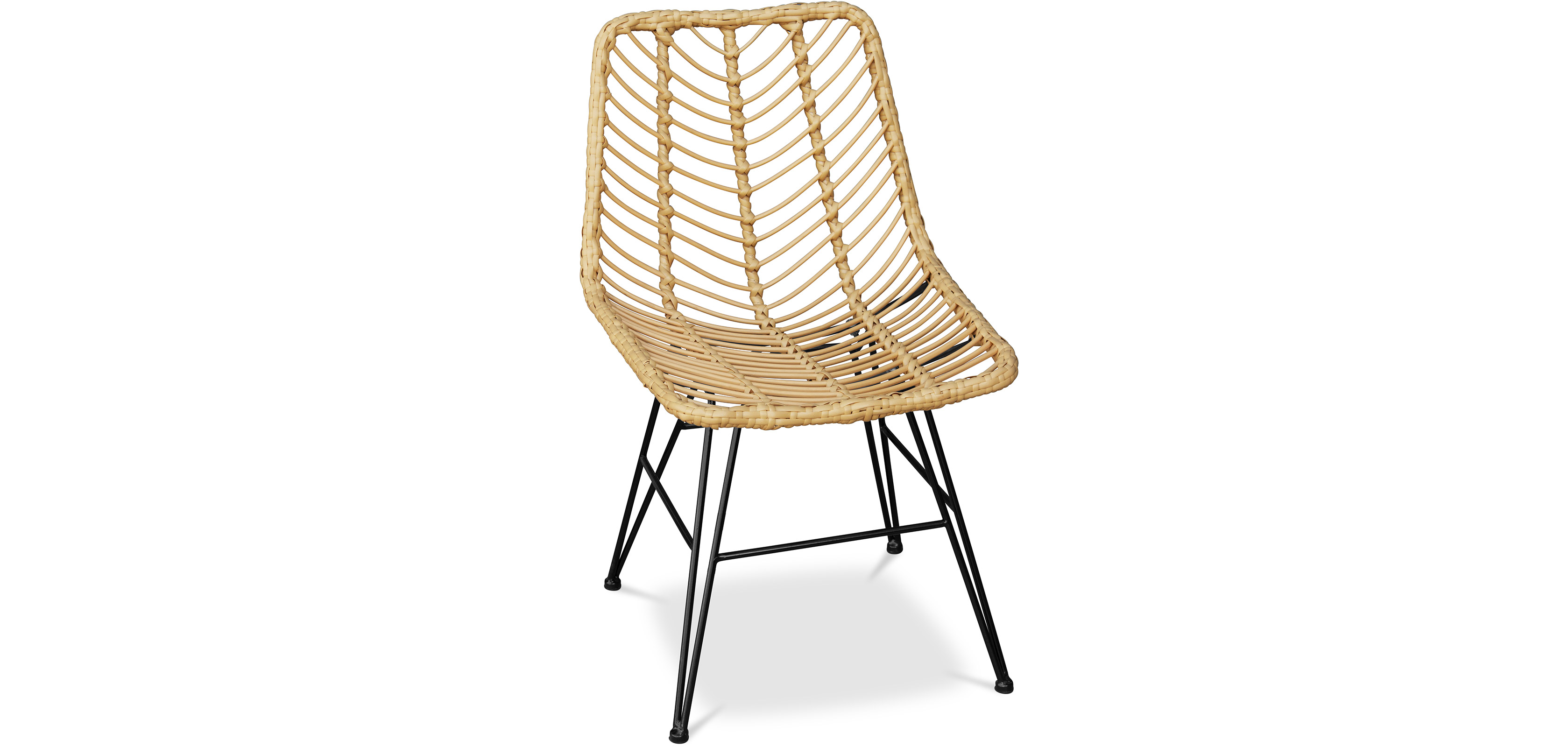 Chaise de salle à manger en osier synthétique Mia