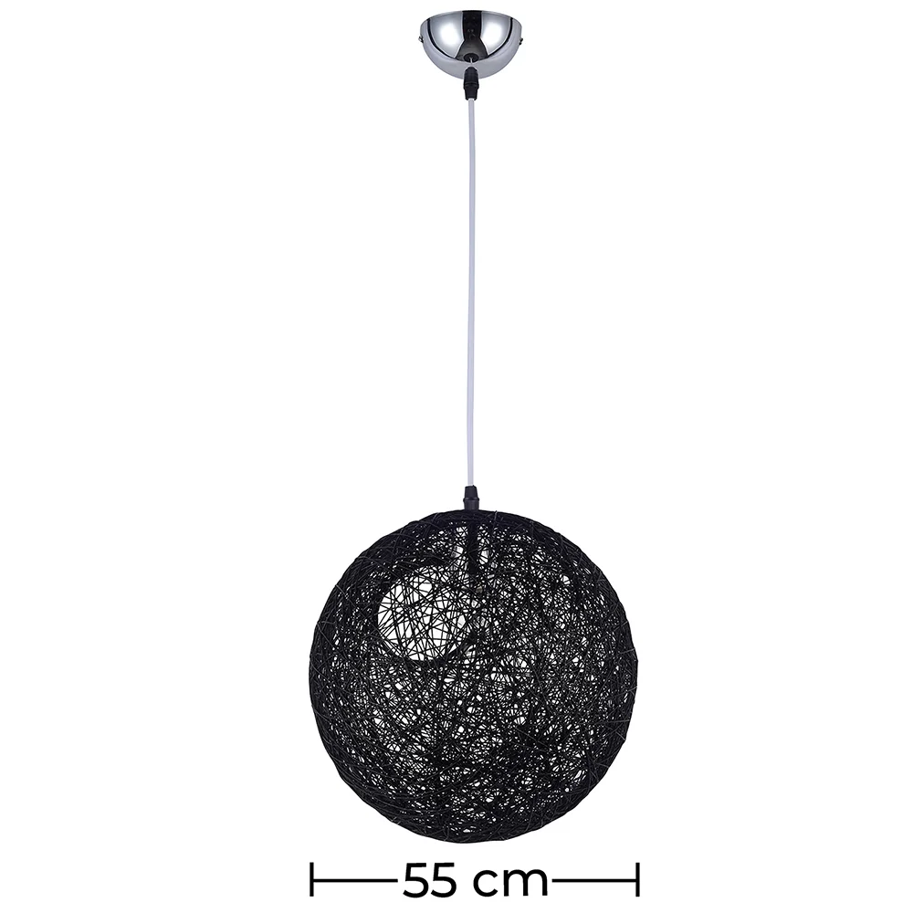 Lampe de plafond - Lampe suspendue design boule - Corde - Wanton image 10