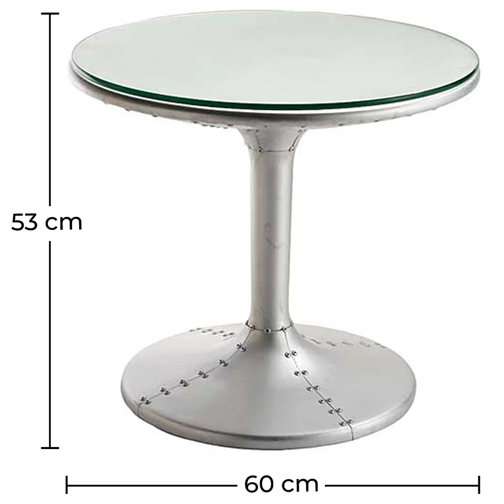 Table basse ronde - Table d'appoint style aviateur - Métal - Tulip image 10