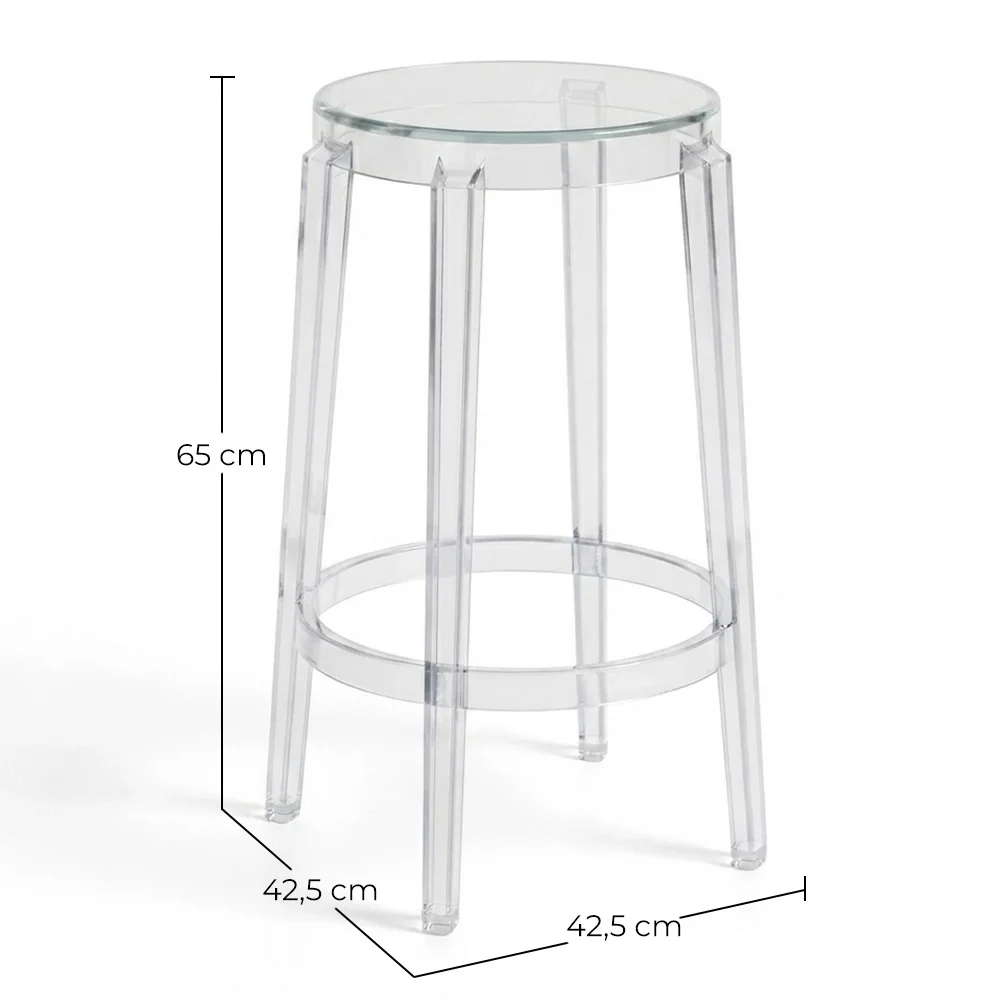 Tabouret Design Transparent - 65cm - Arthur image 10
