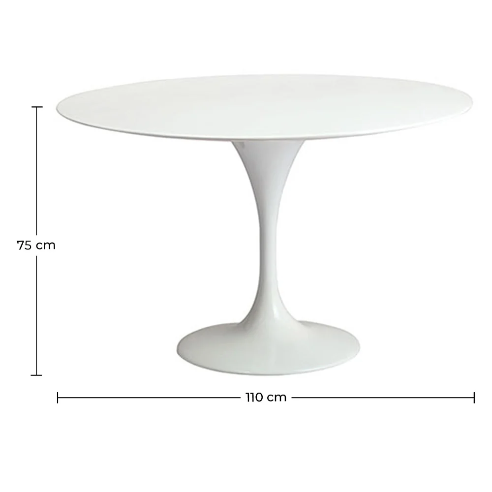 Table à Manger Ronde - 110 cm - Tulip image 10