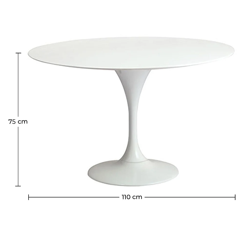 Table à Manger Ronde - 110 cm - Tulip image 10