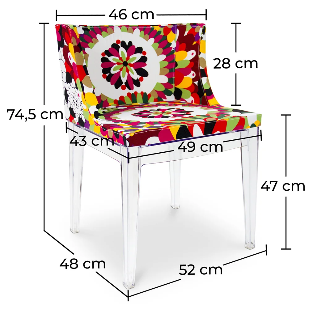 Chaise de salle à manger - Transparent - Design avec accoudoirs - Miss Style image 10