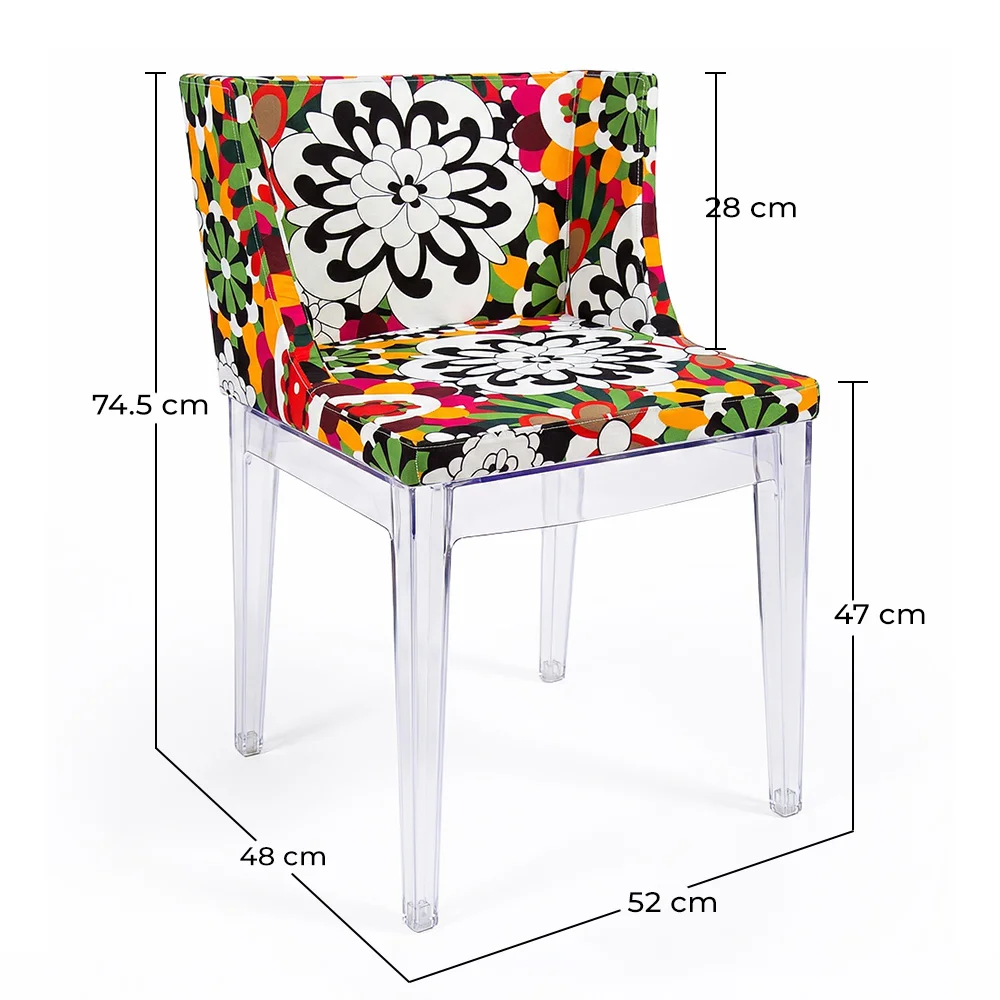 Chaise de salle à manger - Transparent - Design avec accoudoirs - Miss Style image 10