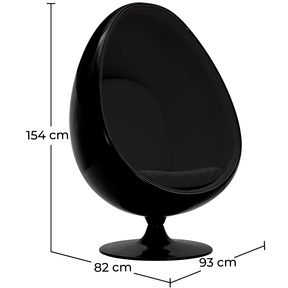 Fauteuil design oeuf - Revêtu de similicuir - Eny image 10