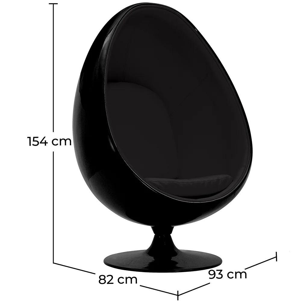 Fauteuil design oeuf - Revêtu de similicuir - Eny image 10