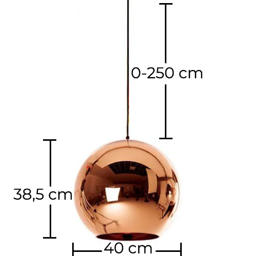 Lampe de plafond - Suspension au design de boule - 40 cm - Range image 10