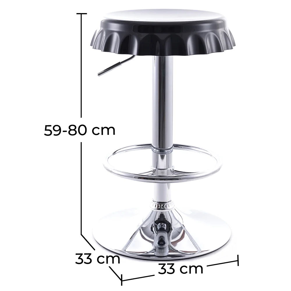 Tabouret de bar pivotant - Design métal - Bouteille image 10