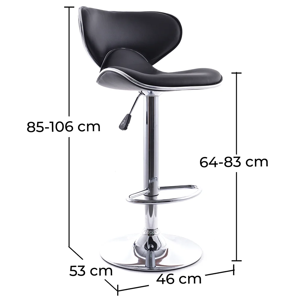 Tabouret de bar pivotant avec dossier - Dossier courbe image 10