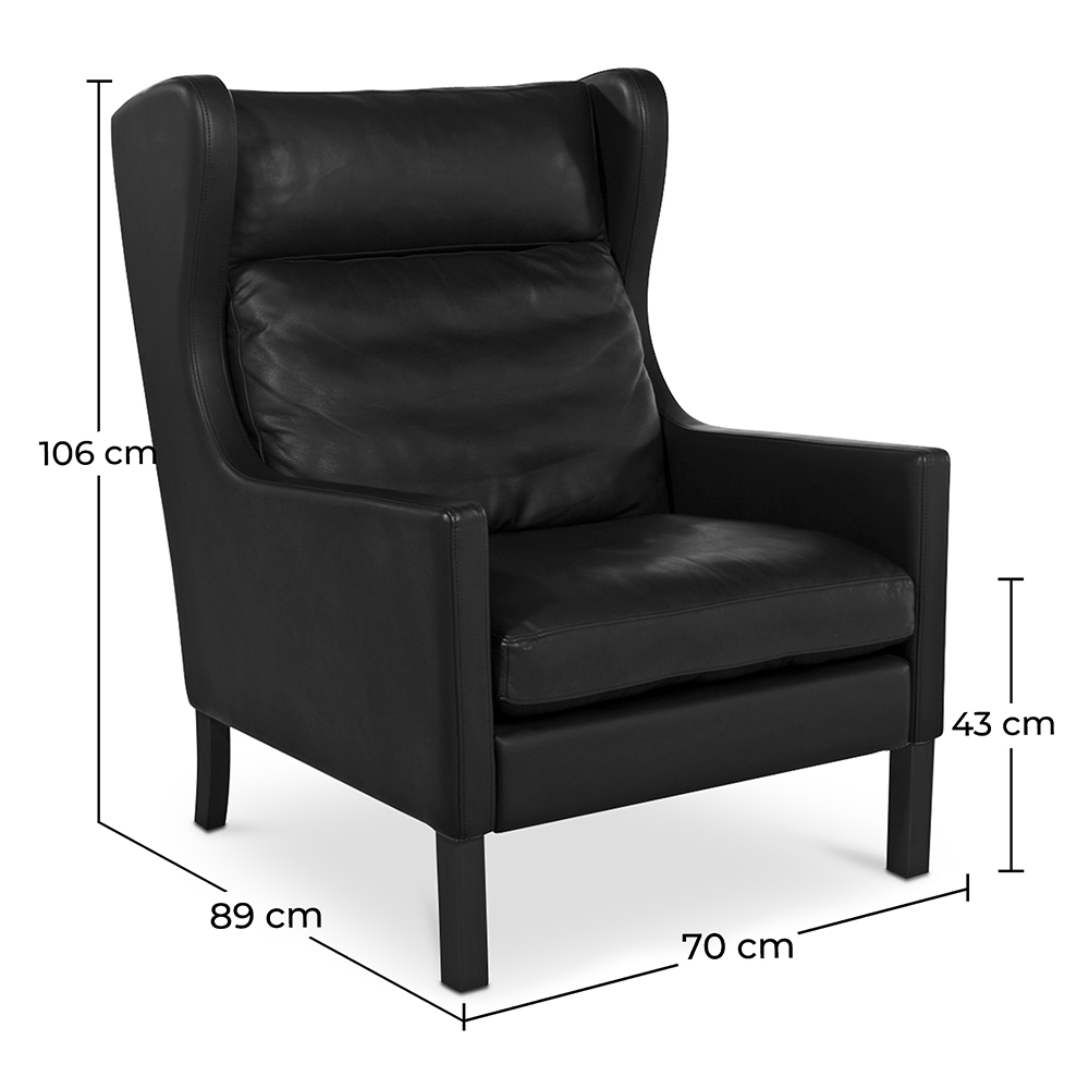 Fauteuil avec accoudoirs - Style rétro - Revêtu de cuir - Michal image 10