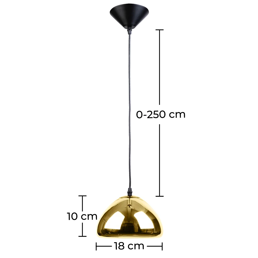 Lampe de plafond design - Lampe suspendue en métal chromé - 18 cm - Nullify image 10