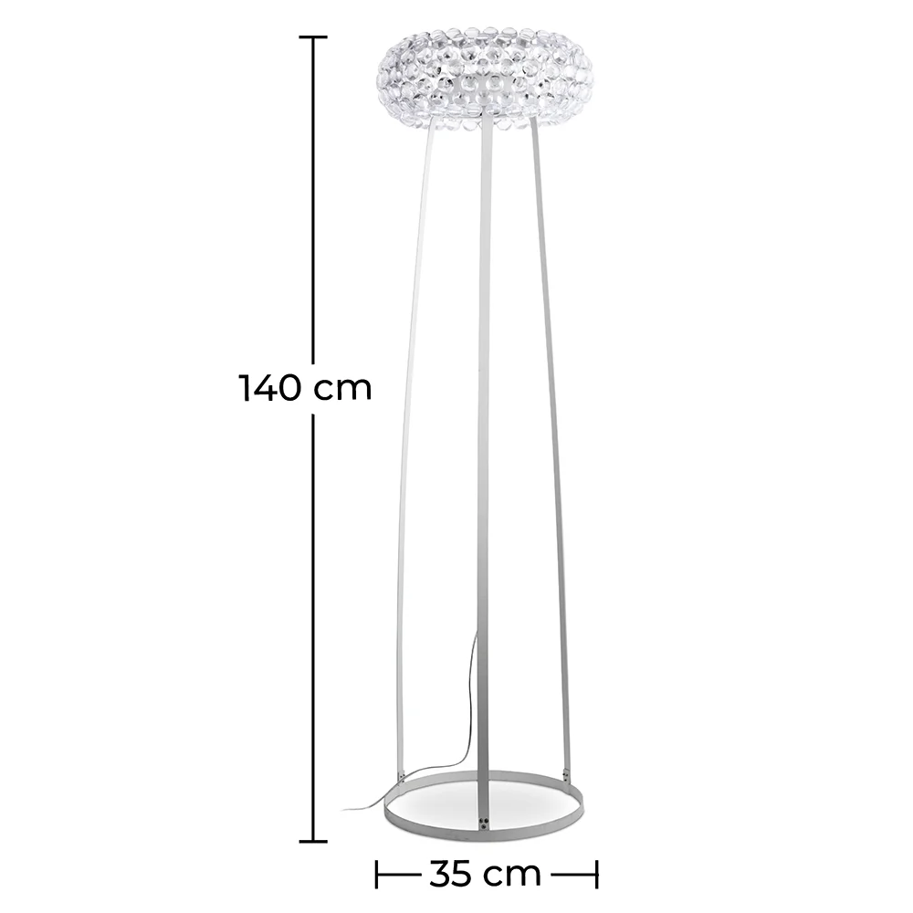 Lampadaire - Lampe de Salon avec Boutons en Cristal - Savoni image 10