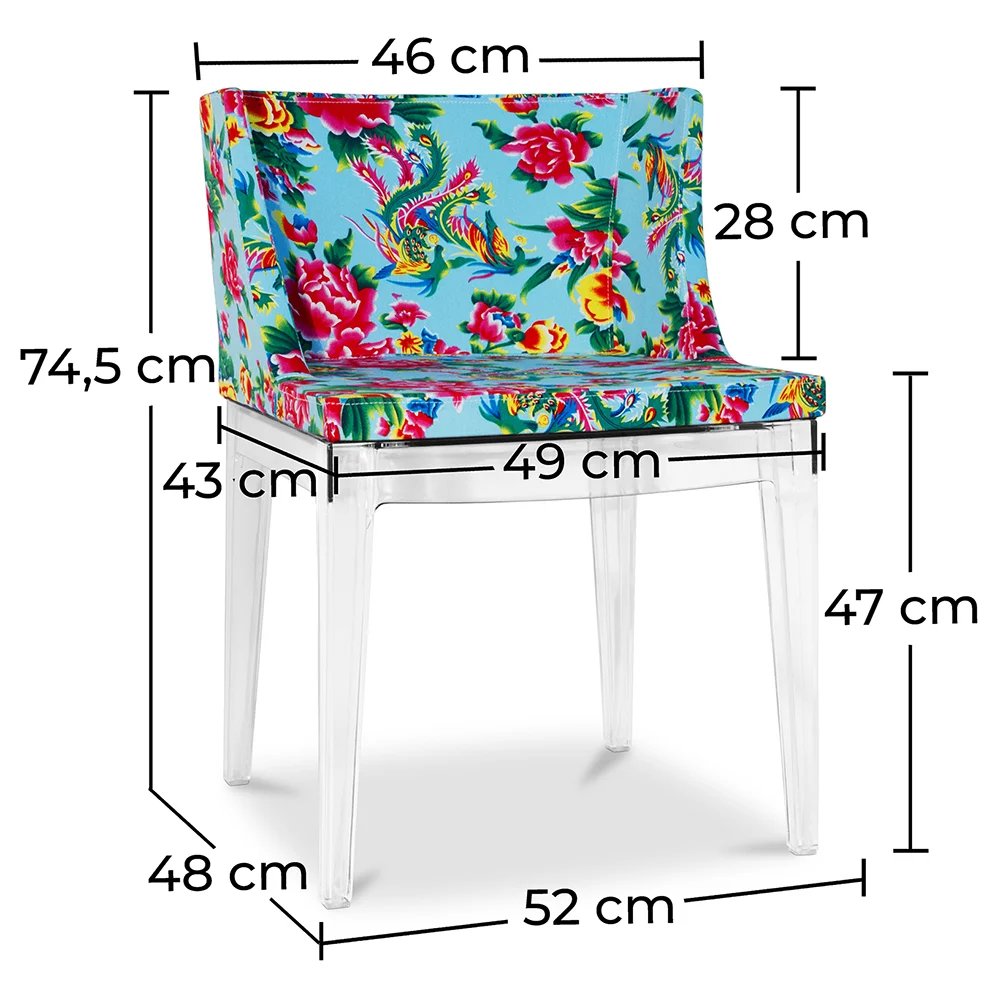 Chaise de salle à manger - Pieds transparents - Design à motifs - Mademoiselle image 10