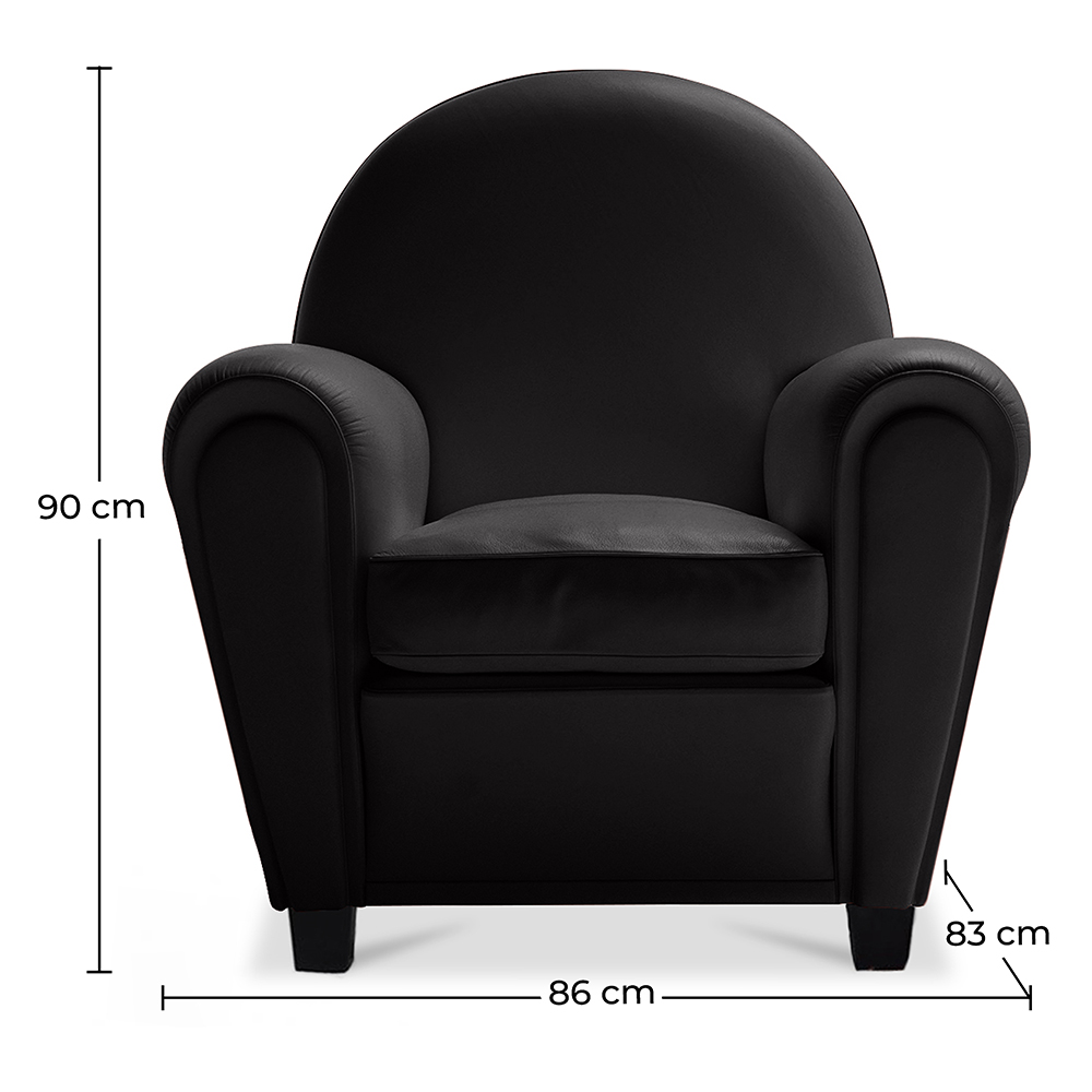  Fauteuil avec Accoudoirs - Revêtu de Similicuir - Club image 10