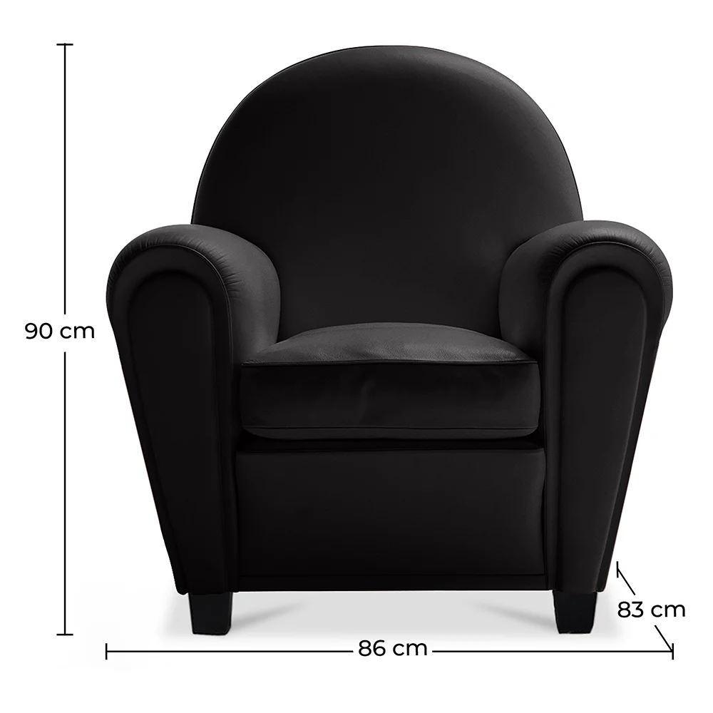  Fauteuil avec Accoudoirs - Revêtu de Similicuir - Club image 10