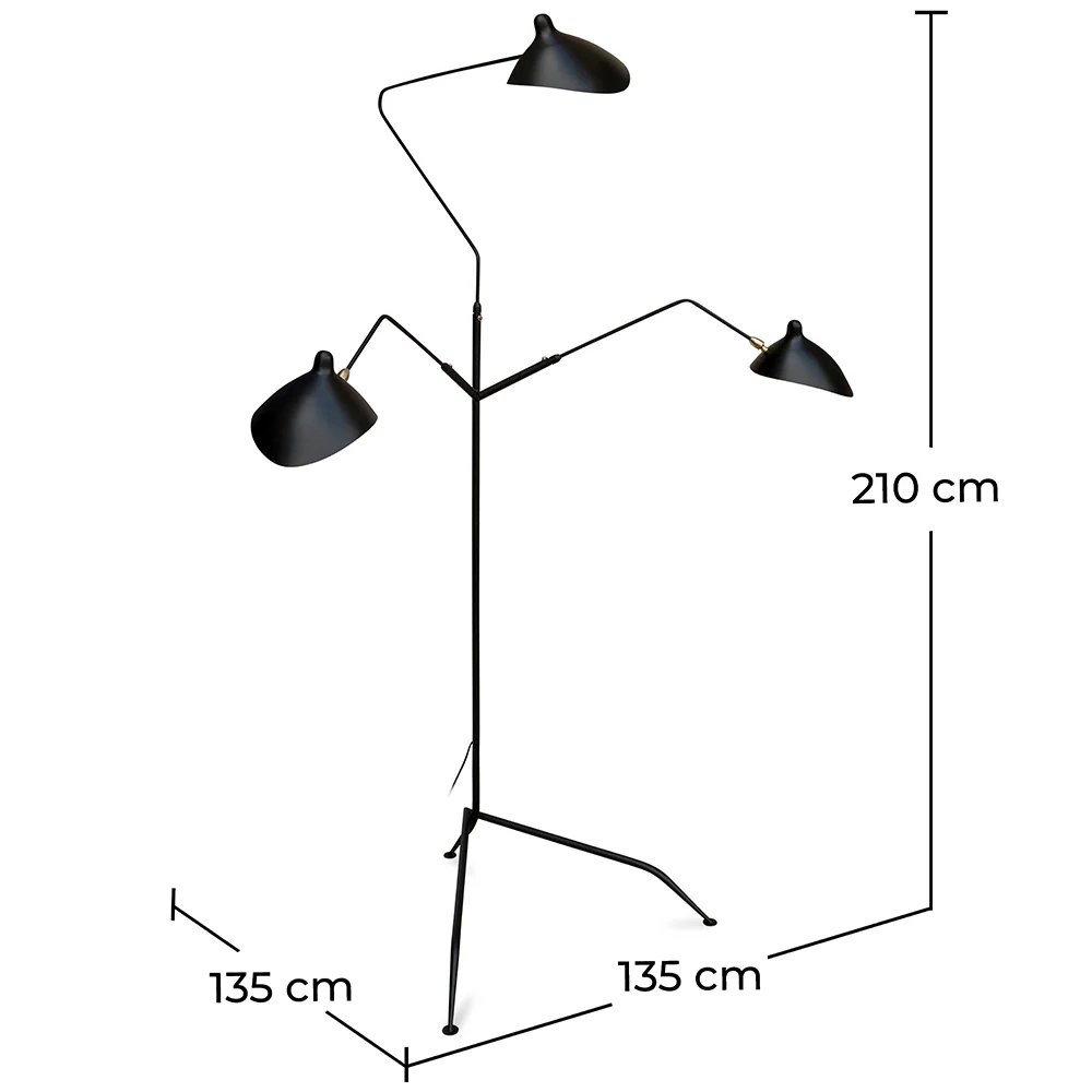 Lampe de sol - Lampe de salon - 3 bras - Giorge




 image 10