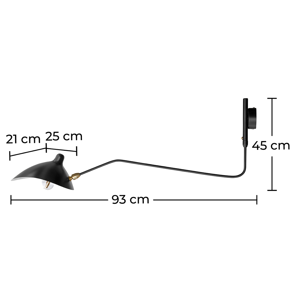  Lampe de Bureau - Applique Murale Noire - George image 10