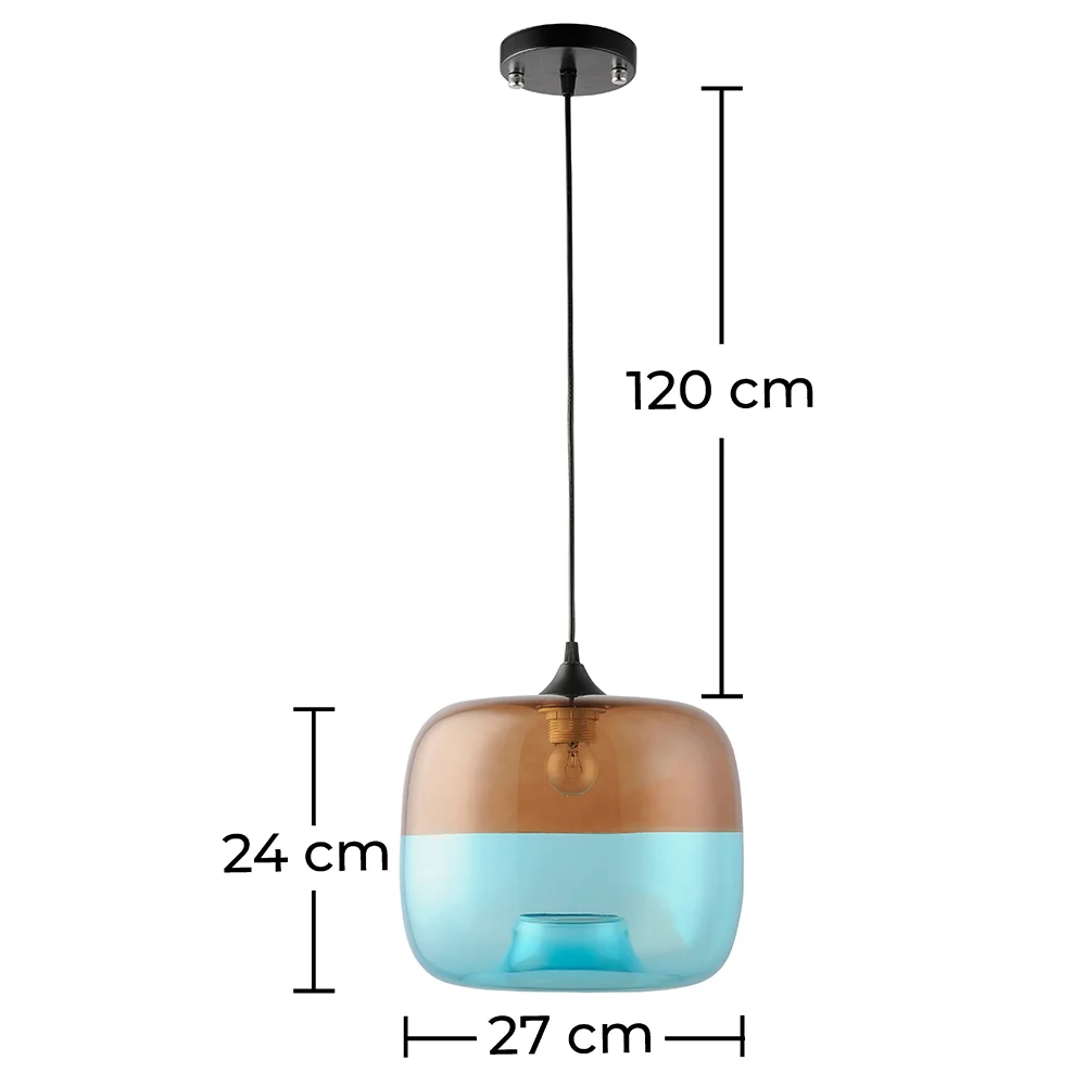 Lampe de plafond en cristal - Lampe suspendue bleue - Bluey image 10