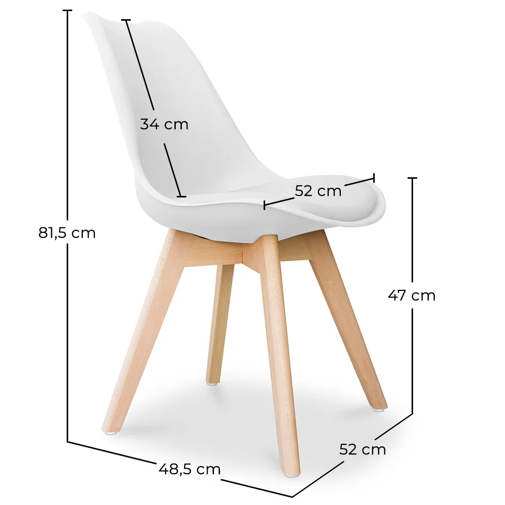 Chaise de bureau - Chaise de salle à manger - Style scandinave - Denisse image 10