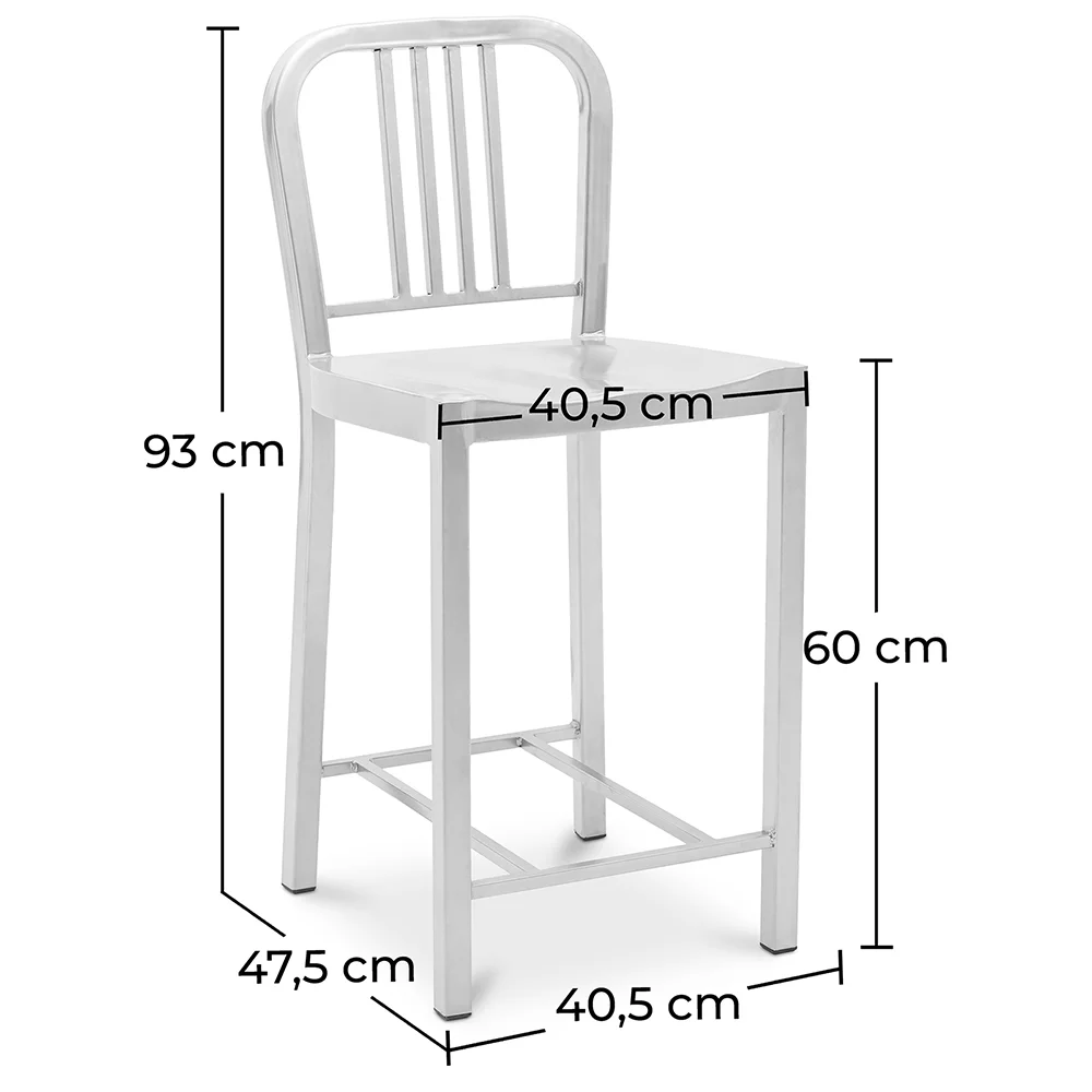 Tabouret Design avec Dossier - 60cm - Jadon image 10