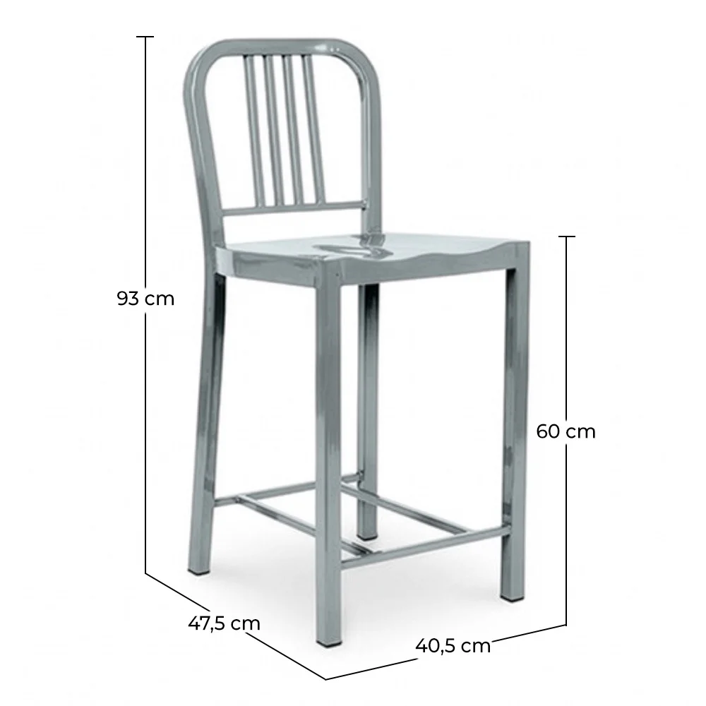 Tabouret Design avec Dossier - 60cm - Jadon image 10