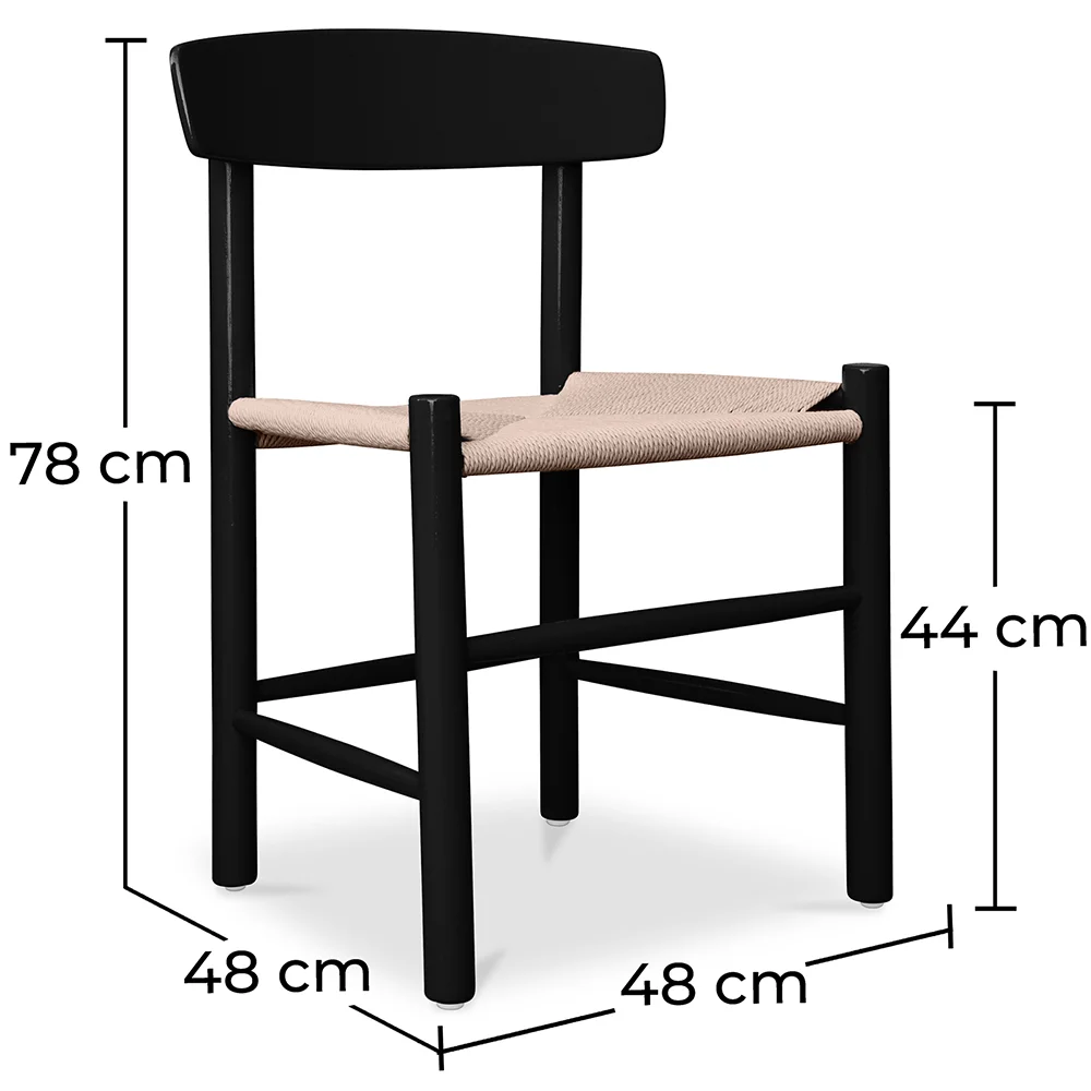 Chaise de salle à manger en bois - Style scandinave - Batsheva image 10