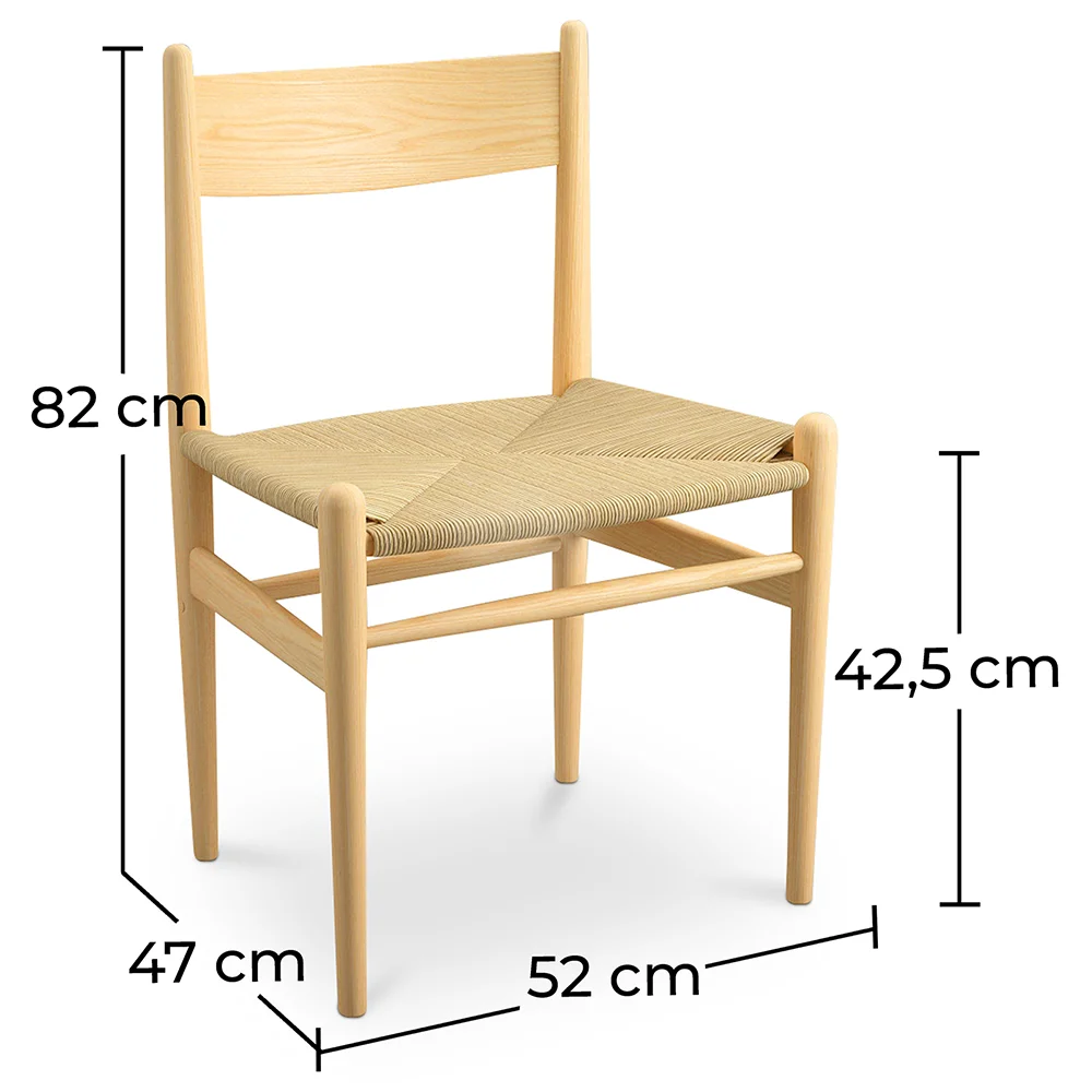Chaise de salle à manger en bois - Design rétro - Cawi image 10