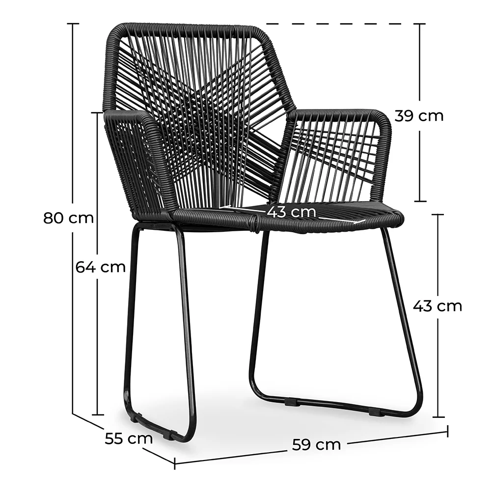 Chaise d'extérieur - avec accoudoirs - Chaise de jardin - Frony image 10