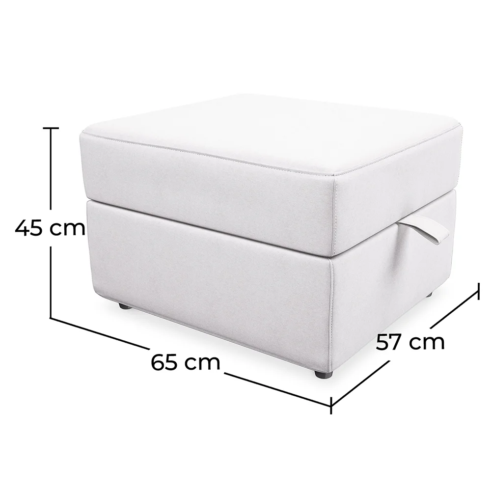 Pouf Ottoman Carré avec Rangement - Cube image 10