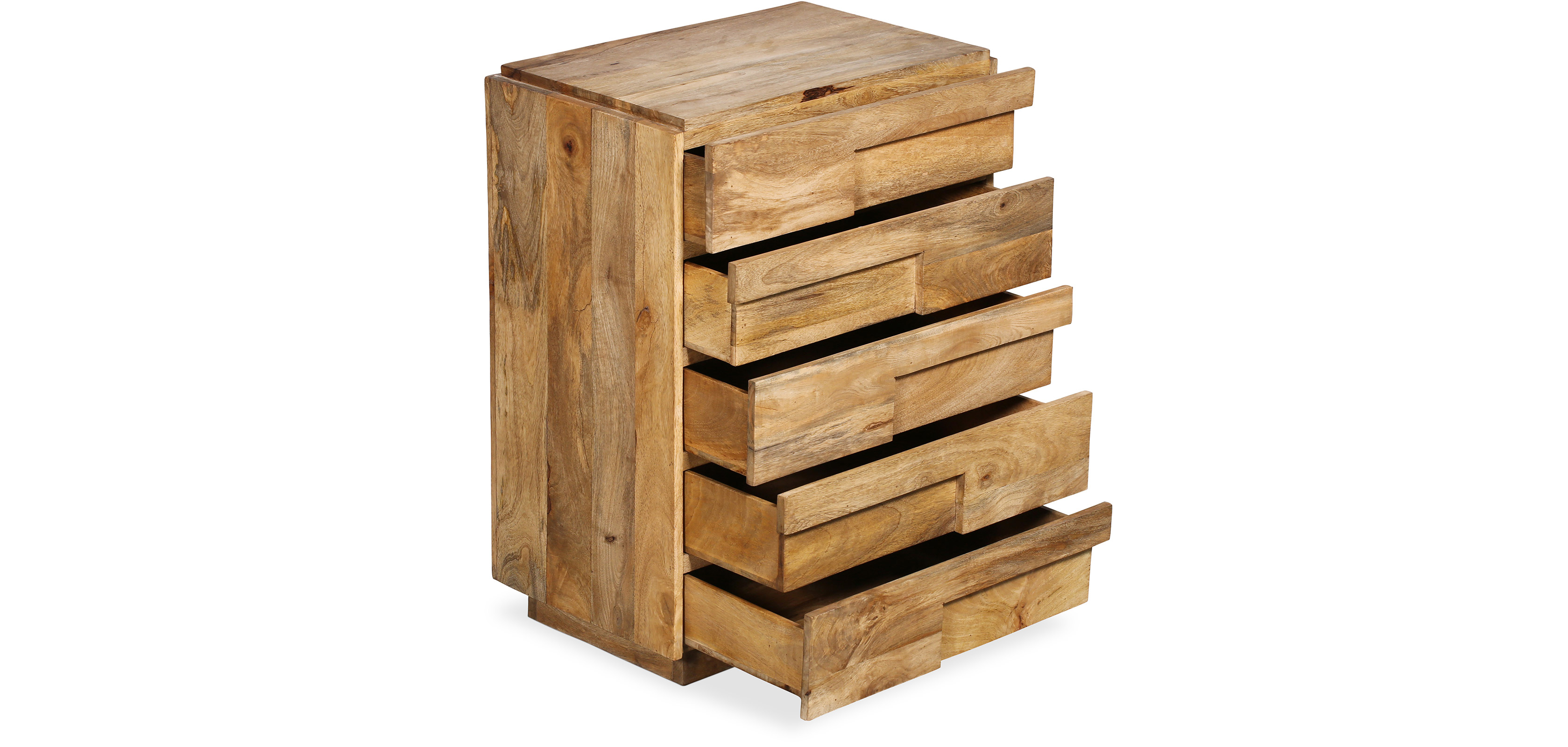 Commode faite main en bois de manguier 5 tiroirs - Jakarta