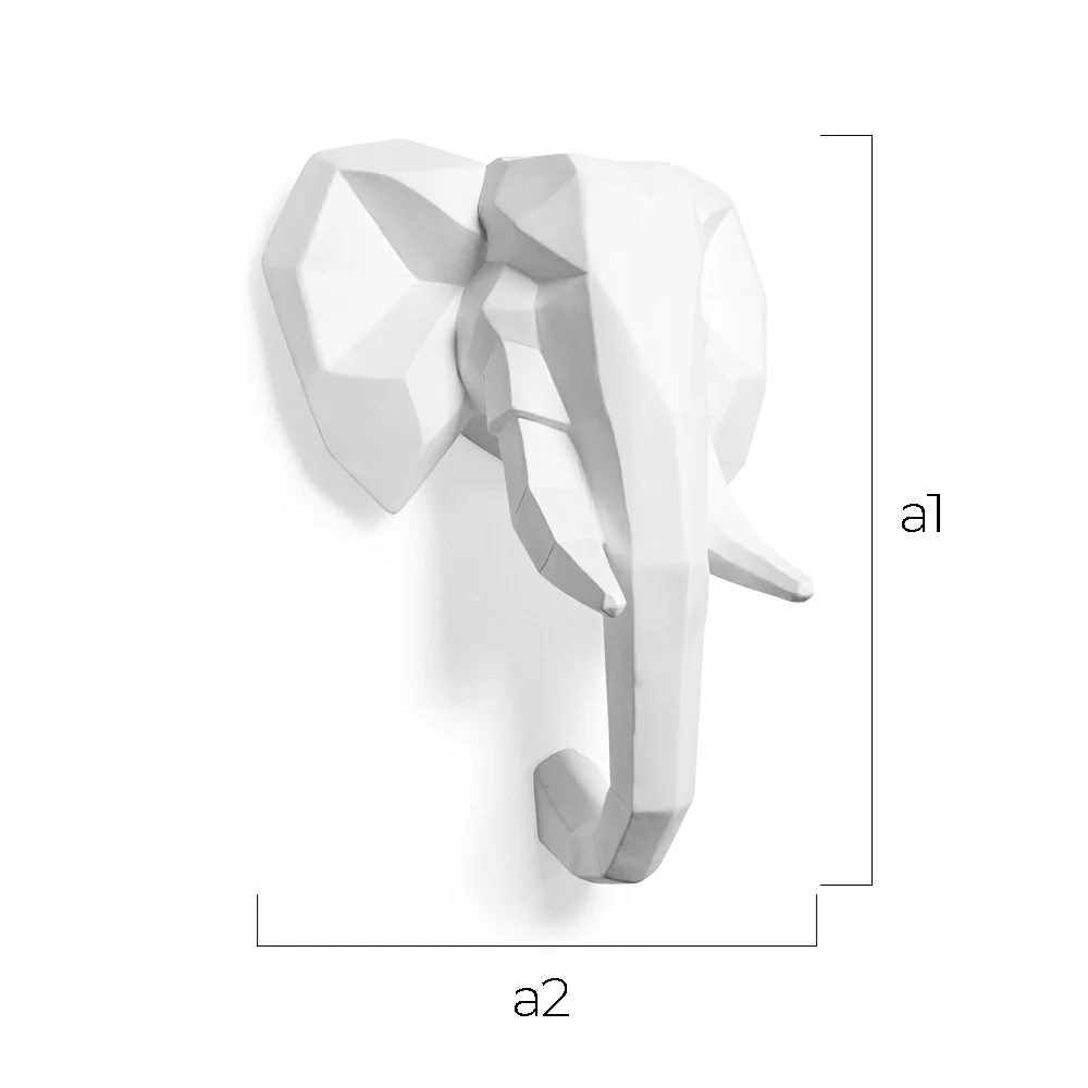 Tête d'éléphant Origami Résine image 10